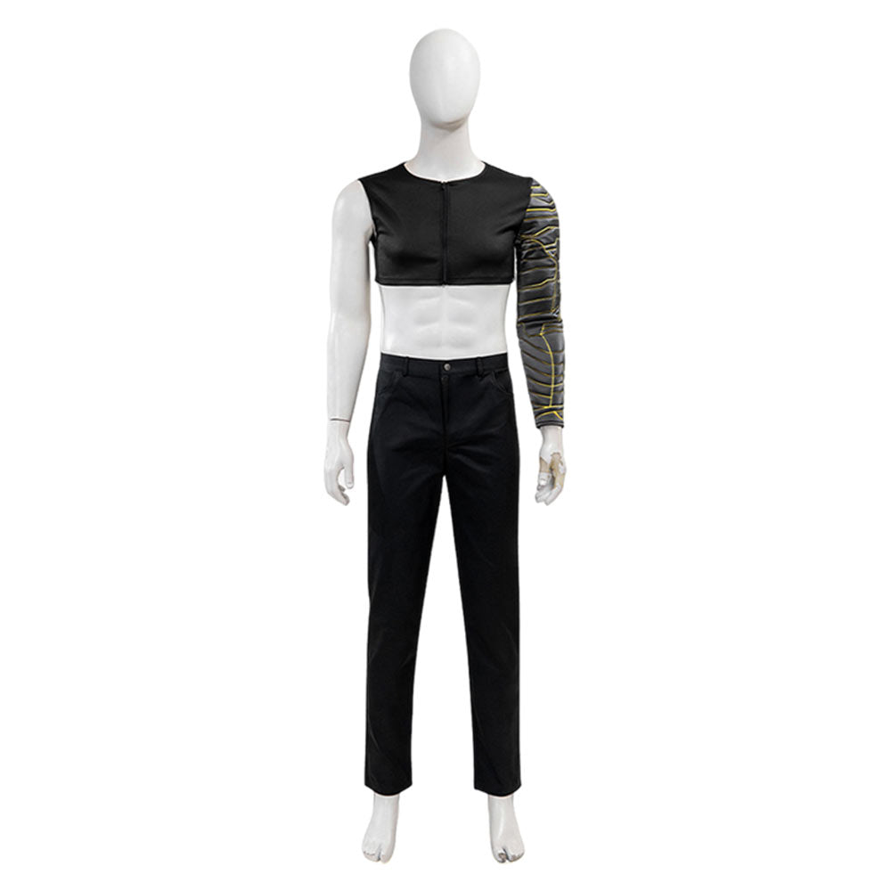 Thunderbolts(2025) Bucky Barnes Winter Soldier Gilet Noir Cosplay Costume