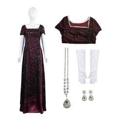 Titanic Rose DeWitt Bukater Robe Rouge Cosplay Costume