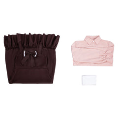 Toradora Aisaka Taiga Robe Noire+Chemise Rose Cosplay Costume