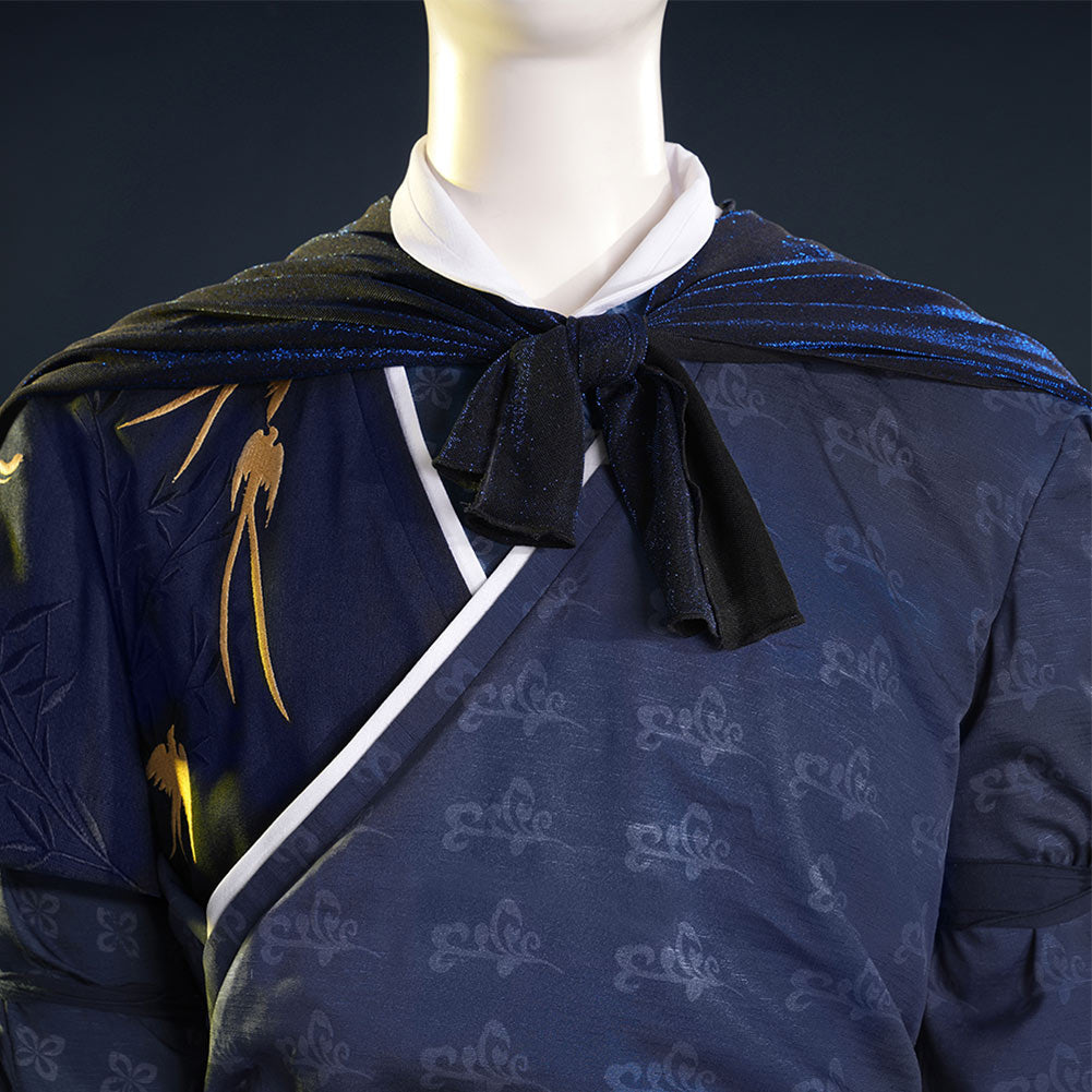 Where Winds Meet Jiang Yan Tenue Bleue Cosplay Costume