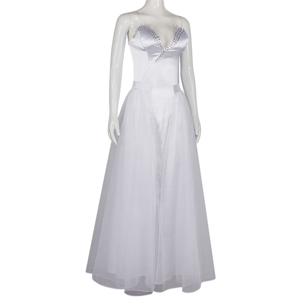 Wicked Glinda Robe Violette Argentée Cosplay Costume