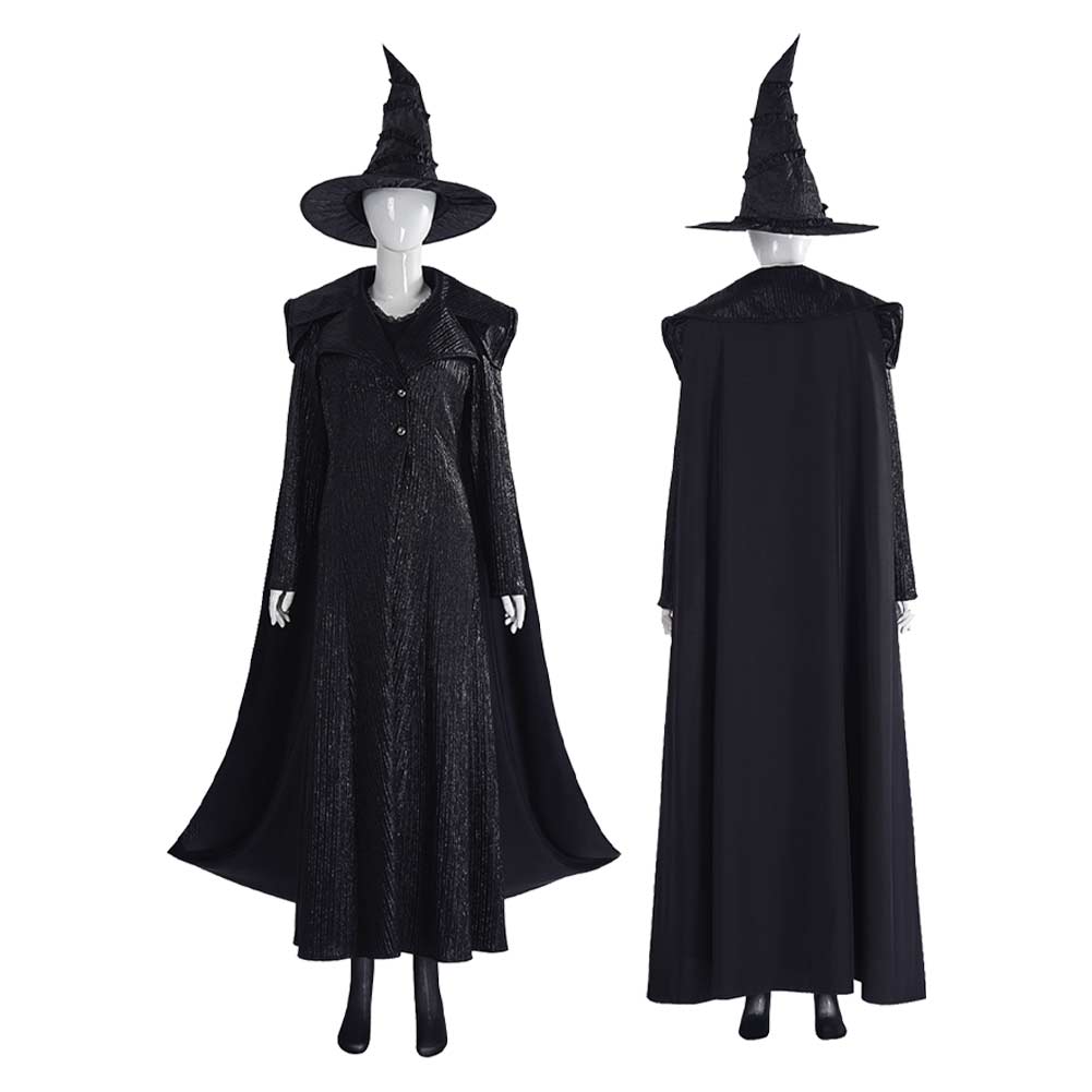 Wicked: For Good(2025) Elphaba Tenue de Sorcière Noire Cosplay Costume