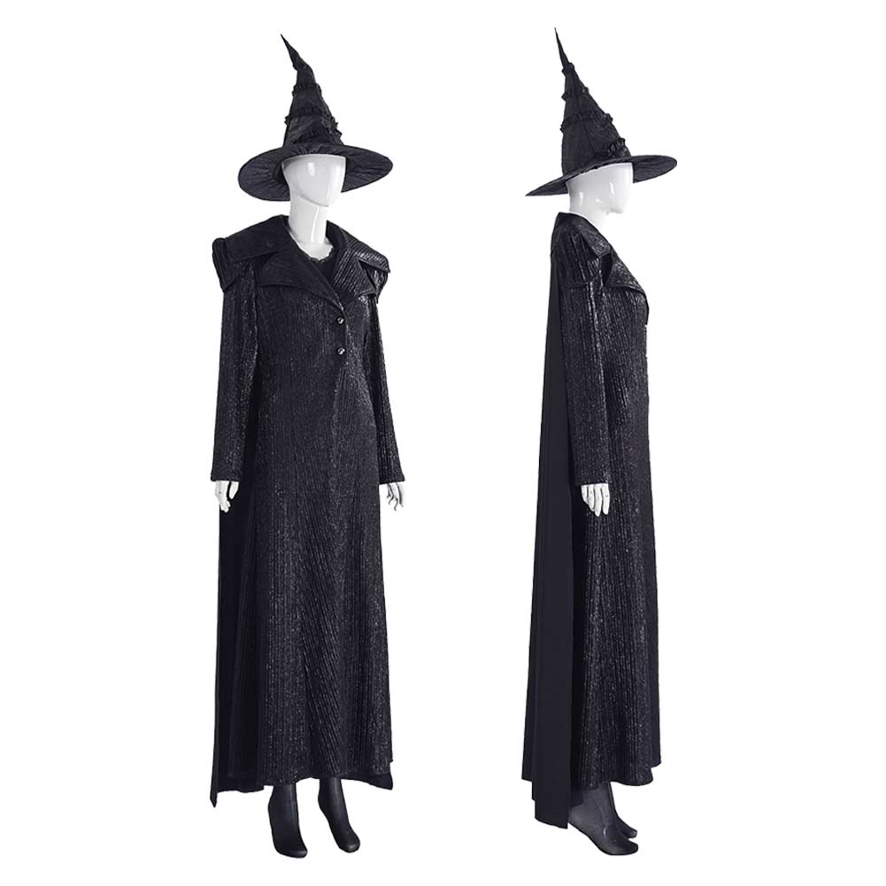 Wicked: For Good(2025) Elphaba Tenue de Sorcière Noire Cosplay Costume