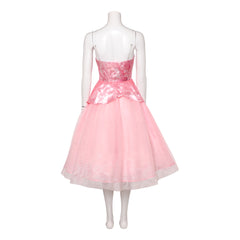 Wicked: For Good(2025) Glinda Robe à Bretelles Rose Cosplay Costume Ver.2