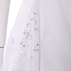Wicked: For Good(2025) Glinda Robe Blanche sans Bretelles Cosplay Costume