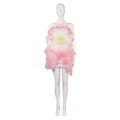Wicked(2024) Glinda Robe en Forme de Fleurs Rose Cosplay Costume