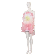 Wicked(2024) Glinda Robe en Forme de Fleurs Rose Cosplay Costume