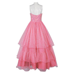 Wicked(2024) Glinda Robe Tube Rose Cosplay Costume
