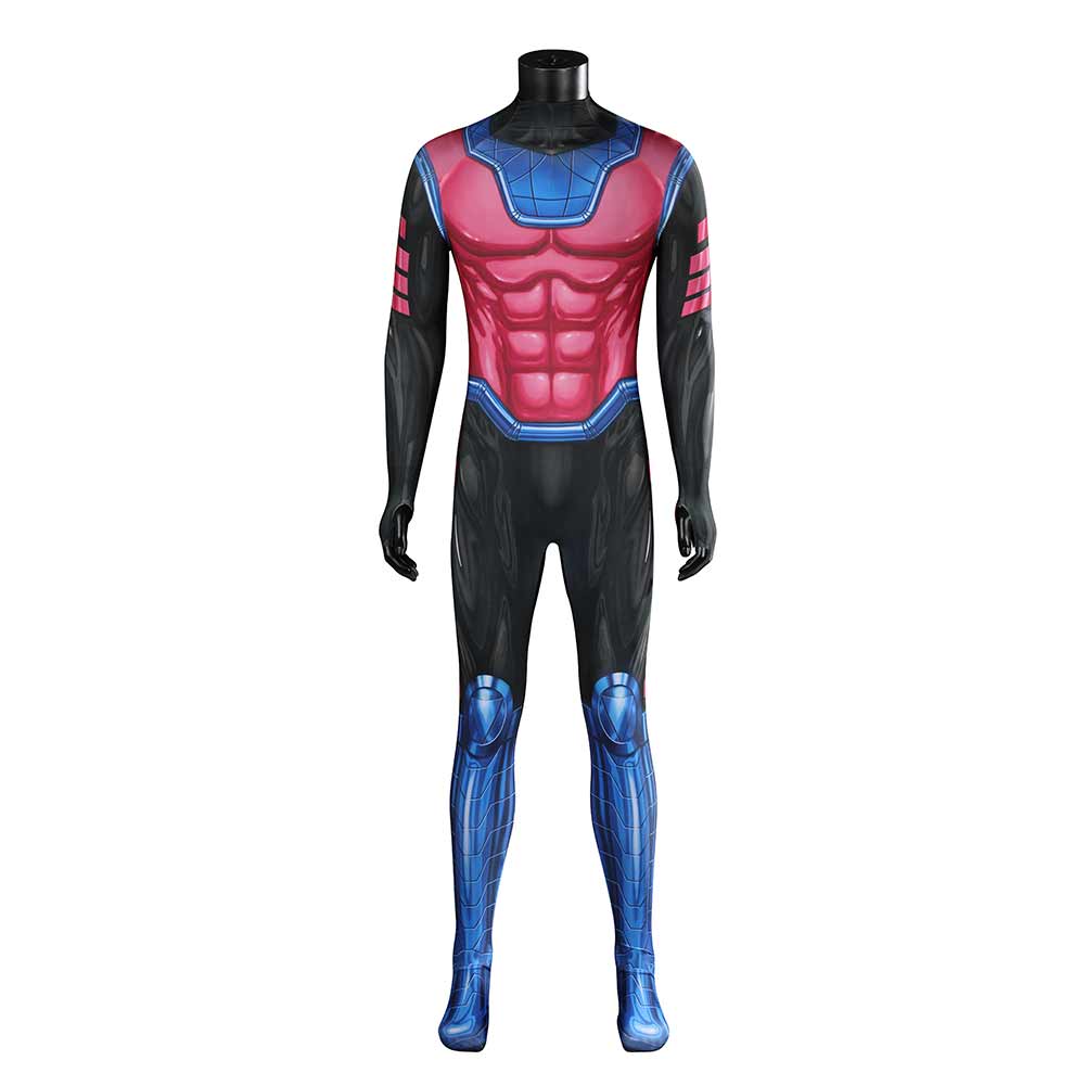 X-Men '97 Gambit Combinaison Noire et Rouge Cosplay Costume