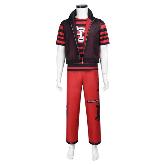 Zombies 4(2025) Victor Tenue Rouge et Noire Cosplay Costume
