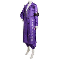Japanais Bosozoku Kimono Manteau Violet Pant Cosplay Costume Halloween Carnival
