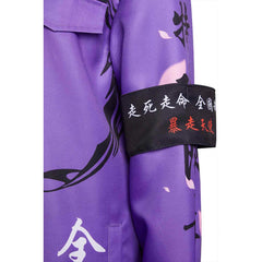 Japanais Bosozoku Kimono Manteau Violet Pant Cosplay Costume Halloween Carnival