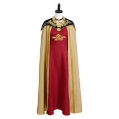 House of the Dragon Rhaenyra Targaryen Robe Vintage Rouge Cosplay Costume Médiéval