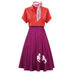 Femme 1950s Jupe Caniche Uniforme Cosplay Costume Design Original - Cossky