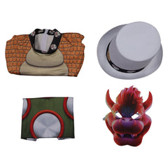 Film Adulte Super Mario Bros Bowser Combinaison Cosplay Costume Carnaval