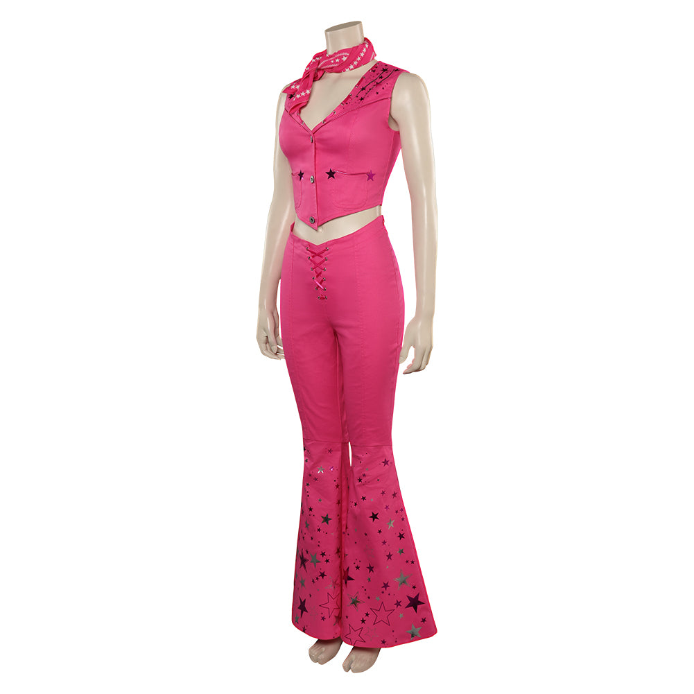 2023 Film Barbie Barbie Cow-boy Rose Cosplay Costume Carnaval
