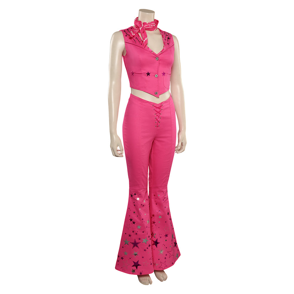 2023 Film Barbie Barbie Cow-boy Rose Cosplay Costume Carnaval
