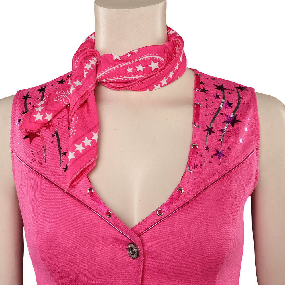 2023 Film Barbie Barbie Cow-boy Rose Cosplay Costume Carnaval