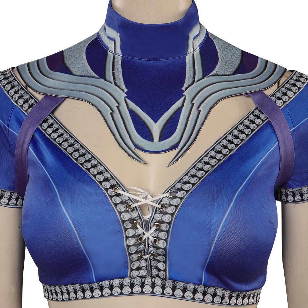 Mortal Kombat MK Kitana Jeu Cosplay Costume Halloween Carnaval