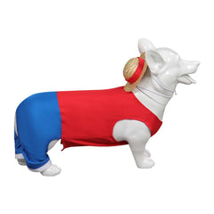 Animal Anime One Piece Luffy Costume Pour Chien Halloween Carnaval