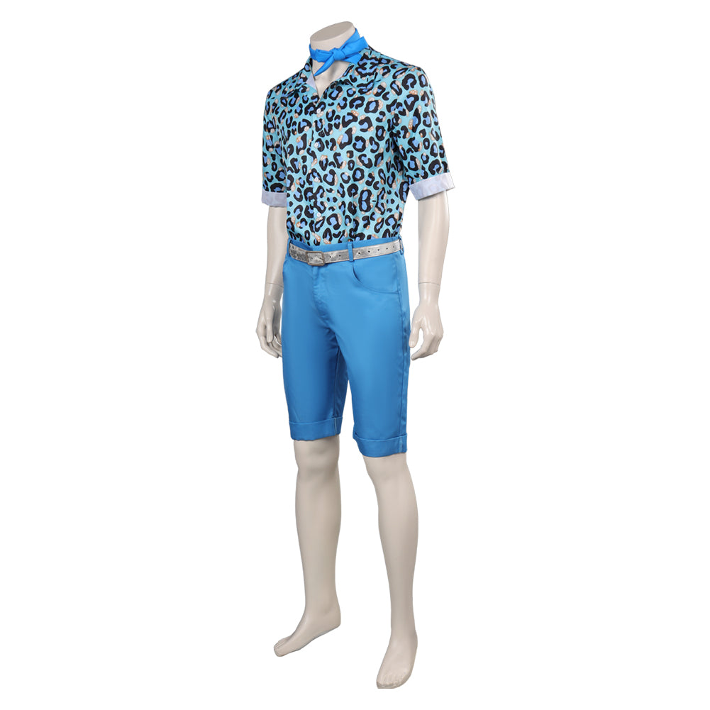2023 Film Barbie Ken Uniform Bleu Emsemble Cosplay Costume