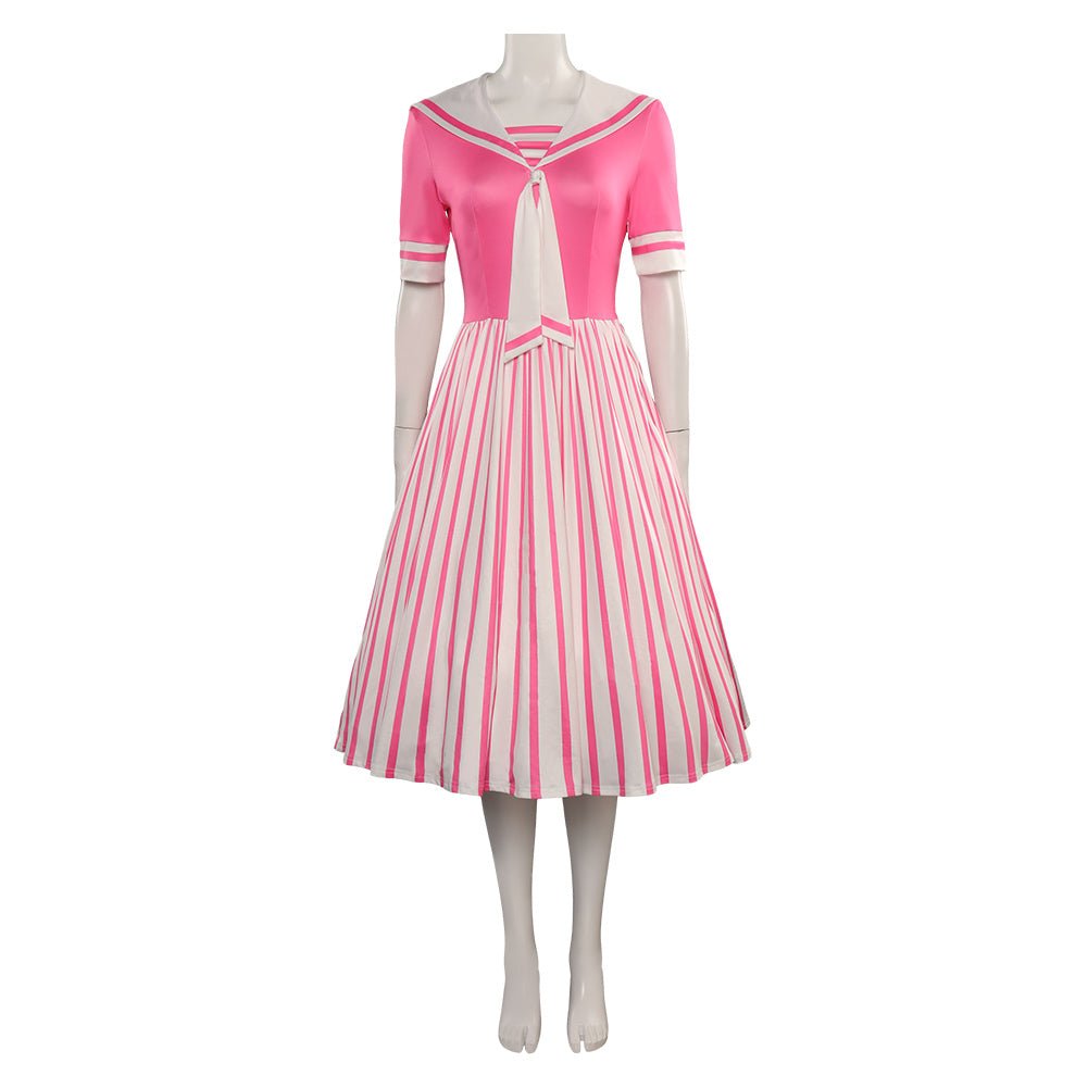 2023 Film Barbie Barbie Skipper Robe Rose Cosplay Costume Carnaval
