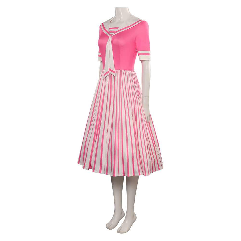 2023 Film Barbie Barbie Skipper Robe Rose Cosplay Costume Carnaval