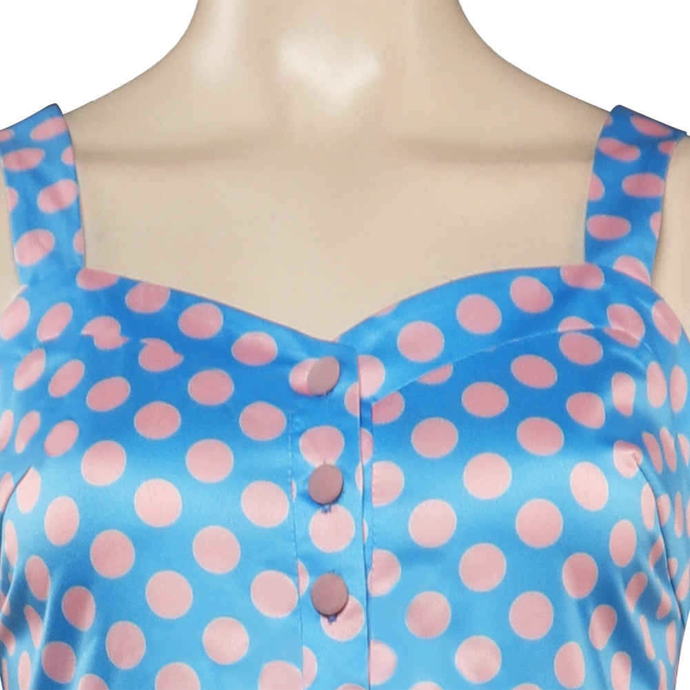 2023 Film Barbie Gloria Robe Bleu Ensemble Cosplay Costume