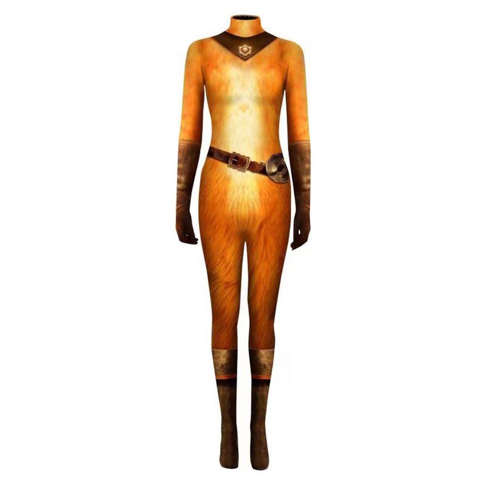 Enfant & Adulte Puss in Boots Combinaison+Cape Cosplay Costume