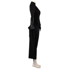 Cruella Emma Stone Cruella Manteau Noir Cosplay Costume
