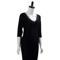 2019 La Famille Addams Morticia Addams Halloween Cosplay Costume