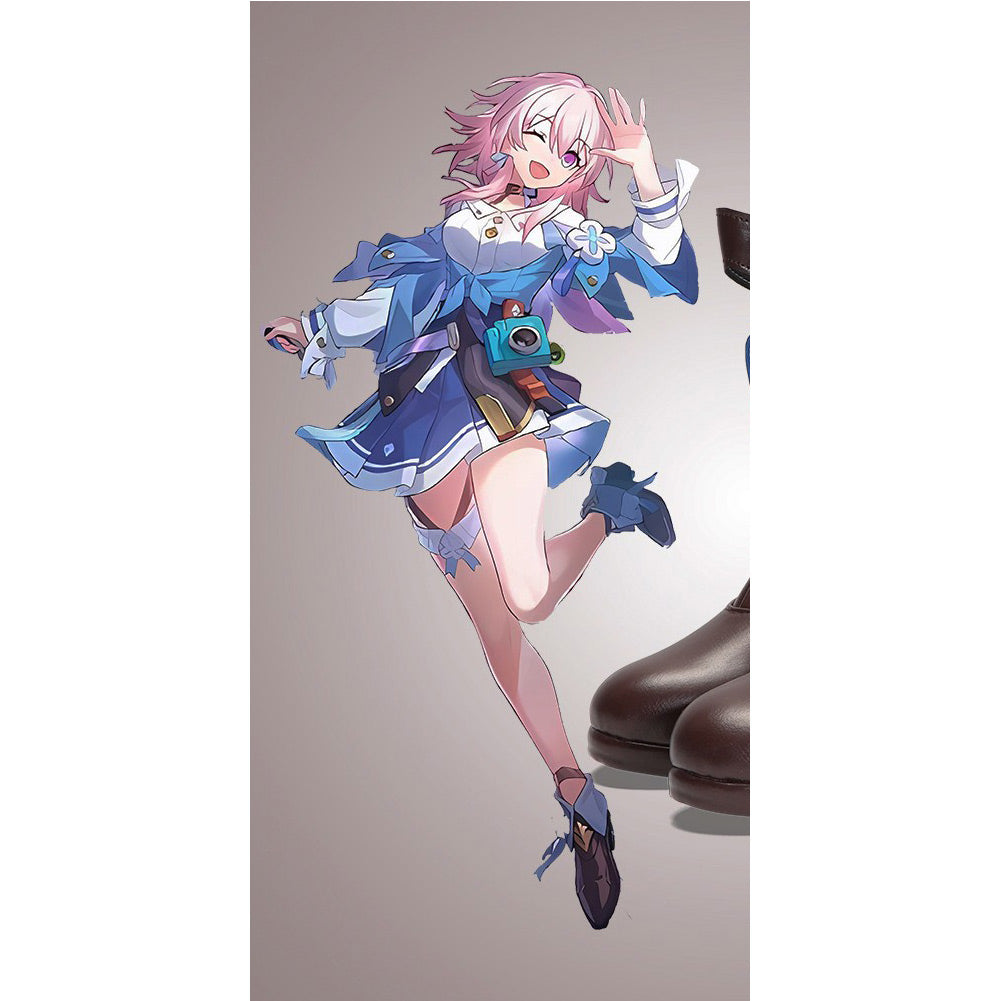 Honkai: Star Rail March 7th Chaussure Jeu Accessoire Carnaval