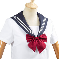 Court Uniforme de Marin Été Jupe Tenue JK Lycée Uniforme Classe Uniforme Etudiant Cosplay Costume