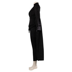 Cruella Emma Stone Cruella Manteau Noir Cosplay Costume