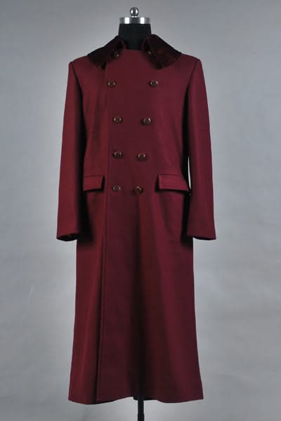 Doctor Who 4e Dr Manteau Rouge Cosplay Costume