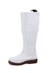 Princesse Leia Bottes Blanches Cosplay Chaussures