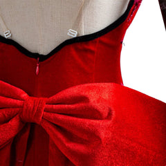 Aerith Cosplay Final Fantasy VII Remake FF7 Aeris Gainsborough Robe Rouge Cosplay Costume