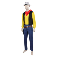 Adulte Anime Lucky Luke Jaune Tenue Cosplay Costume Halloween