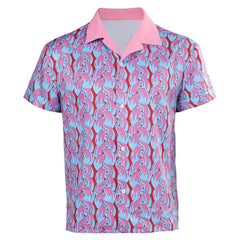 Adulte Film Barbie Ken Violet Chemise Imprimée Cosplay Costume