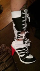 Batman Suicide Squad Harley Quinn Bottes Cosplay Chaussures