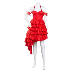 2021 The Suicide Squad L'Escadron suicide : La Mission Harley Quinn Robe Rouge Halloween Carnaval Cosplay Costume