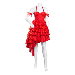2021 The Suicide Squad L'Escadron suicide : La Mission Harley Quinn Robe Rouge Halloween Carnaval Cosplay Costume