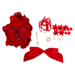 Aerith Cosplay Final Fantasy VII Remake FF7 Aeris Gainsborough Robe Rouge Cosplay Costume