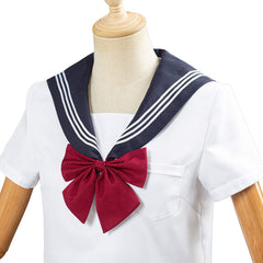 Court Uniforme de Marin Été Jupe Tenue JK Lycée Uniforme Classe Uniforme Etudiant Cosplay Costume