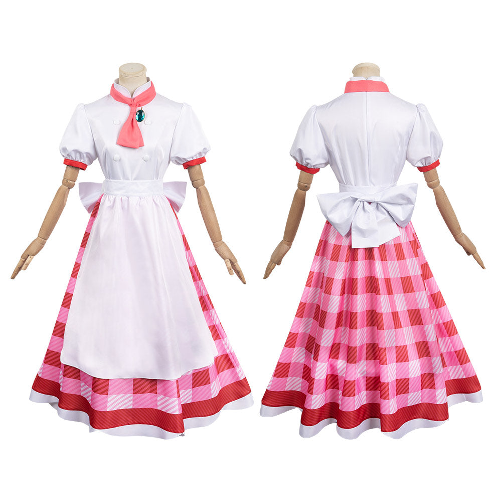 Film Adulte Super Mario Bros Chef Princess Peach Cosplsy Costume