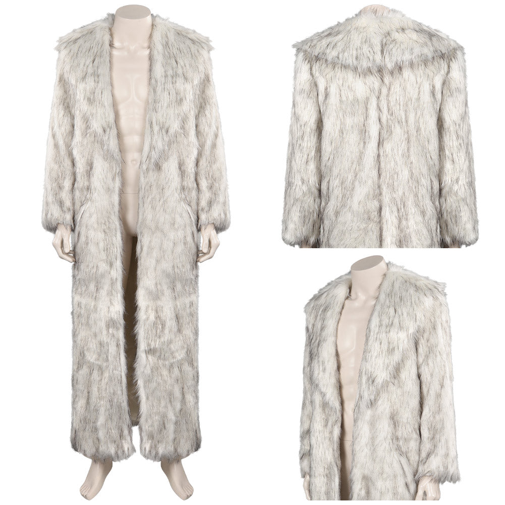 Film Barbie Ken Blanc Longueur Manteau de Laine Cosplay Costume