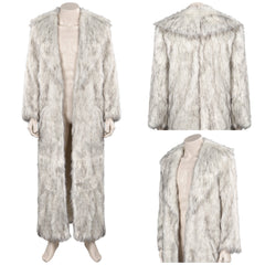 Film Barbie Ken Blanc Longueur Manteau de Laine Cosplay Costume