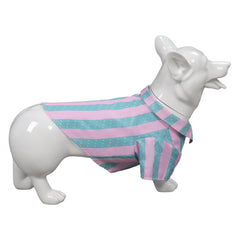 Film Barbie Ken Chemise Imprimée Rayures Roses et Vertes Costume Pour Animal