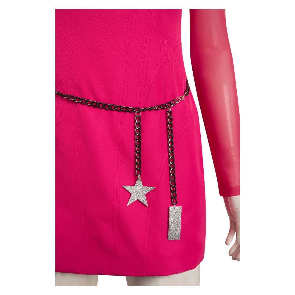 Film Barbie Robe en Maille Rose Femme Cosplay Costume