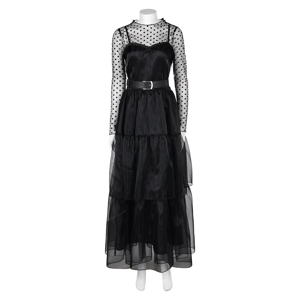 Film Lisa Frankenstein(2024) Misty Robe Noire Cosplay Costume